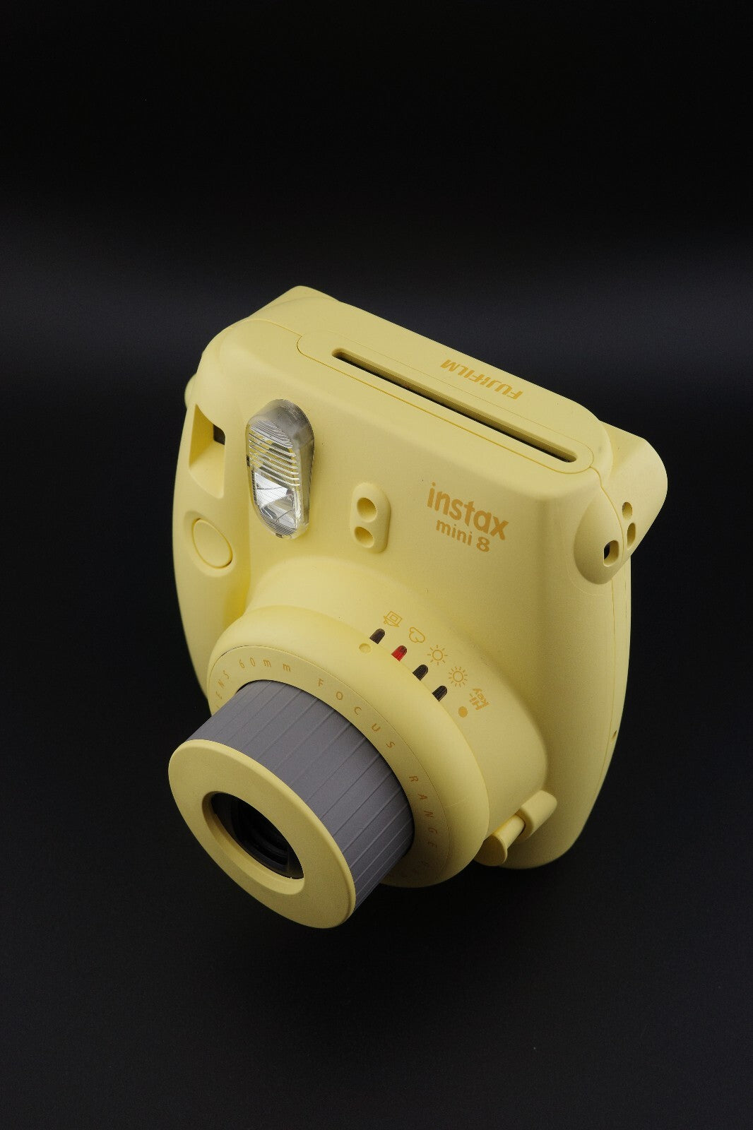Fujifilm Instax Mini 8 Yellow Instant Camera & New Batteries - Works Perfectly