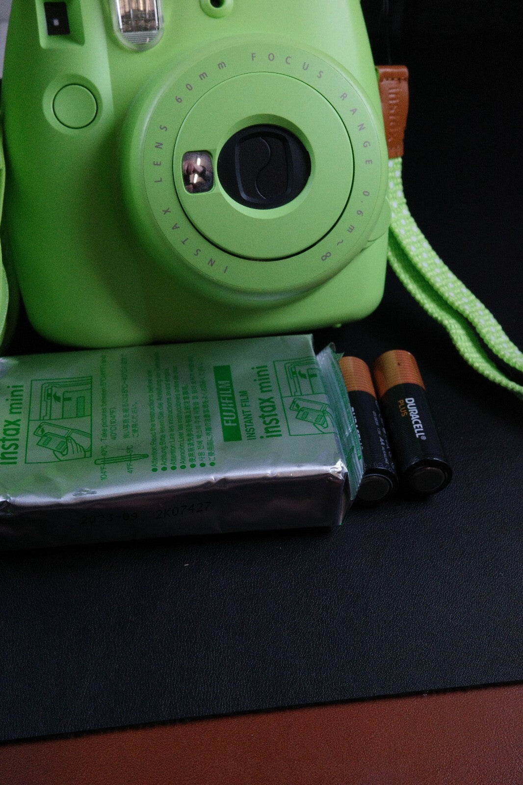 Fujifilm Instax Mini 9 Green Instant Camera + Case, Film & Batteries - Working