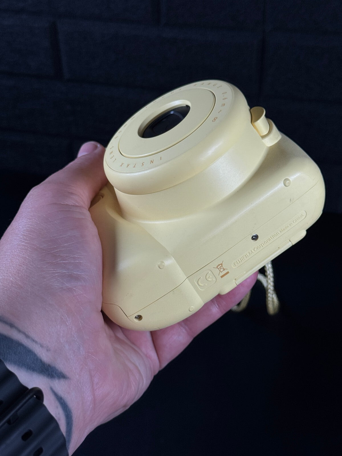Fujifilm Instax Mini 8 Yellow Instant Camera & Batteries - Tested & Working