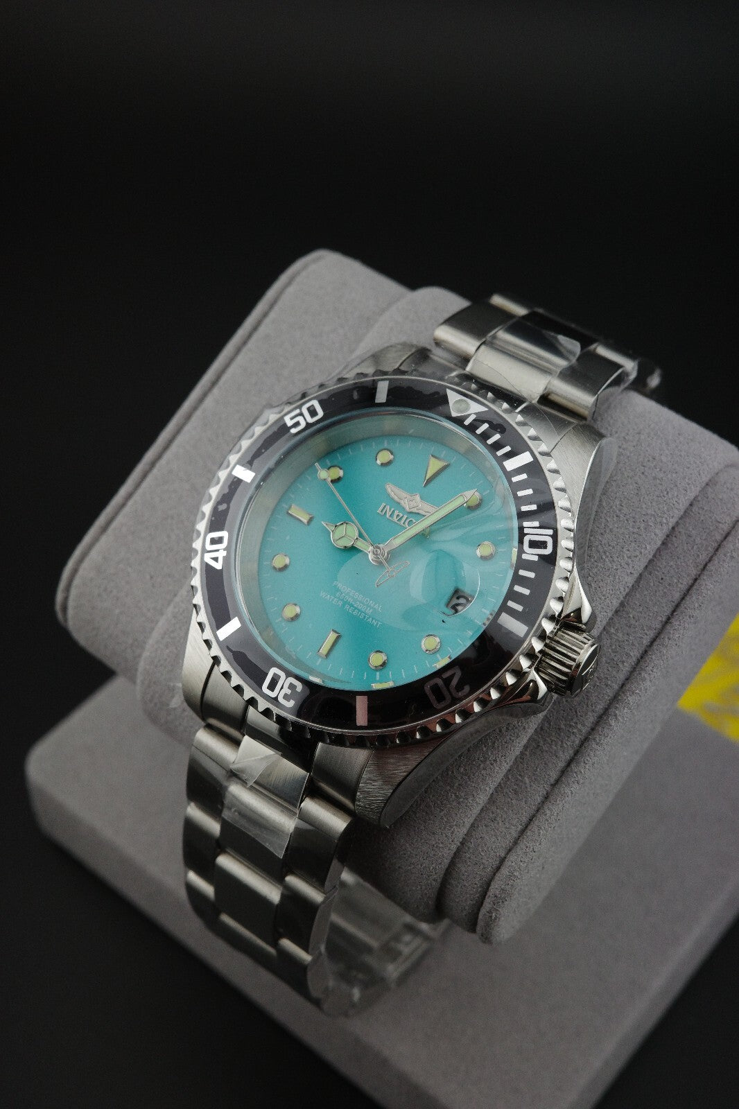 Invicta Pro Diver Aurenova 50852 Men's 40mm Steel Quartz Watch Blue Dial Boxed