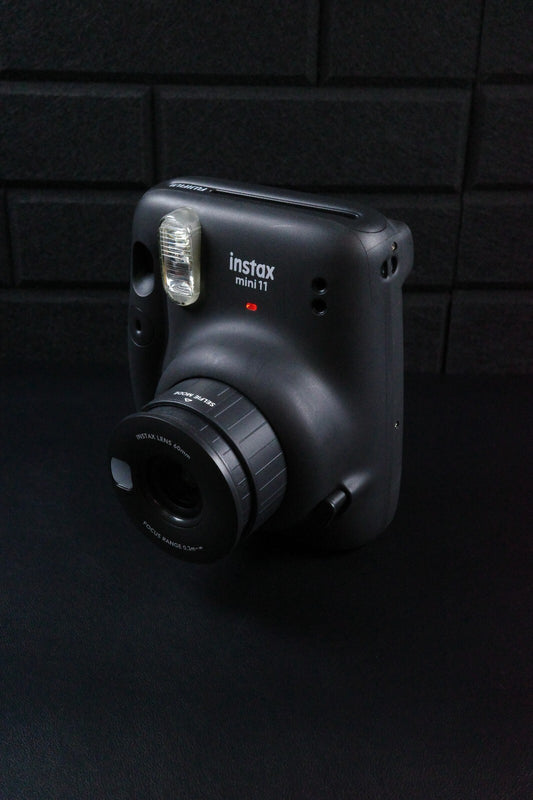 Boxed Fujifilm Instax Mini 11 Black Instant Polaroid Camera - Works Perfectly