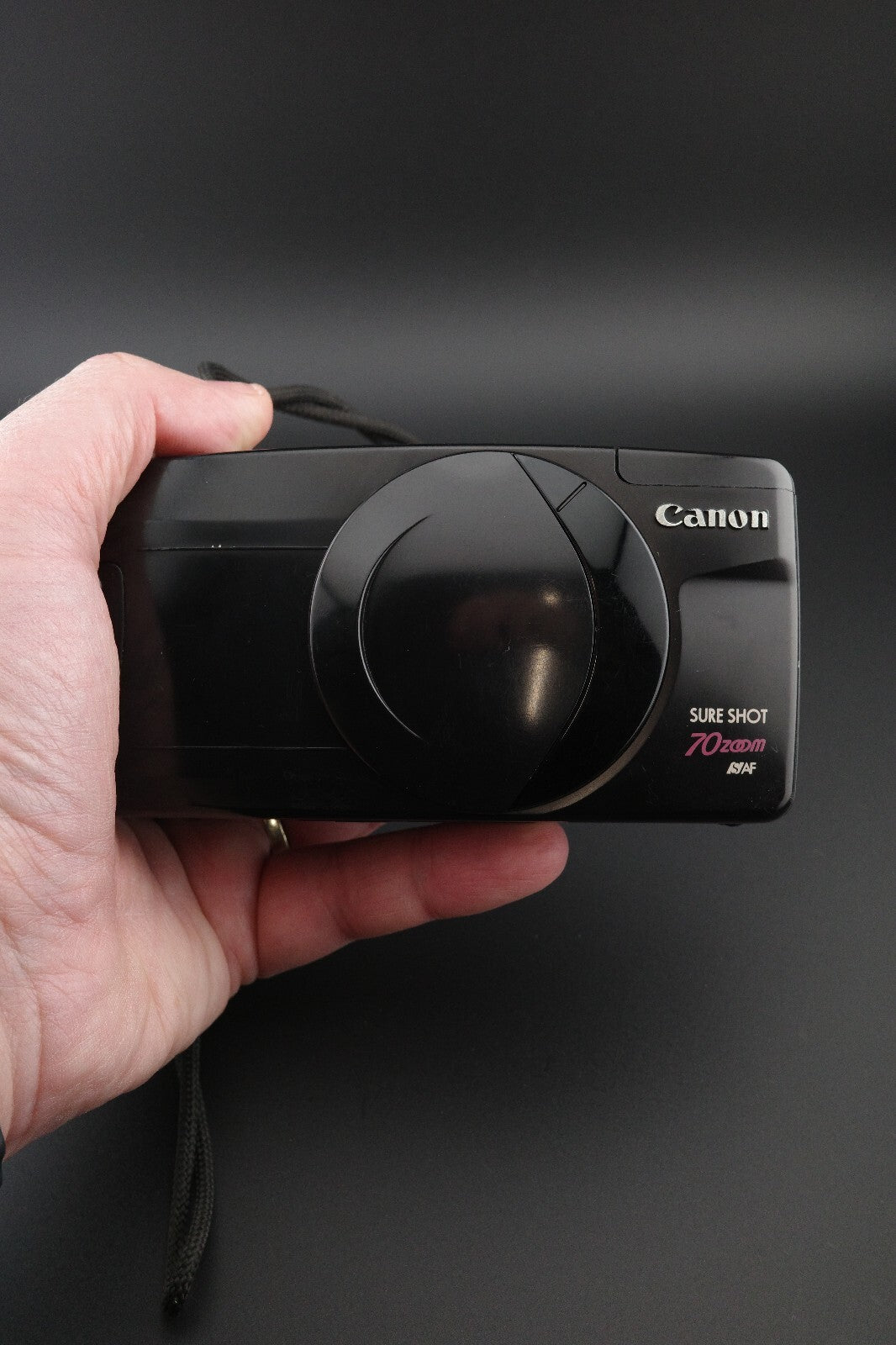 Vintage Canon Sure Shot 70 Zoom 35mm Film Camera - Winds, Fires - Faulty Flash