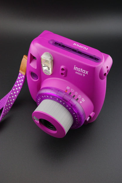 Fujifilm Instax Mini 9 LTD ED Purple Instant Camera + Batteries Tested & Working