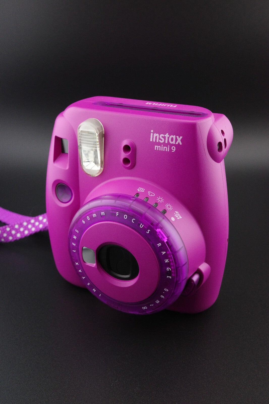 Fujifilm Instax Mini 9 LTD ED Purple Instant Camera + Batteries Tested & Working