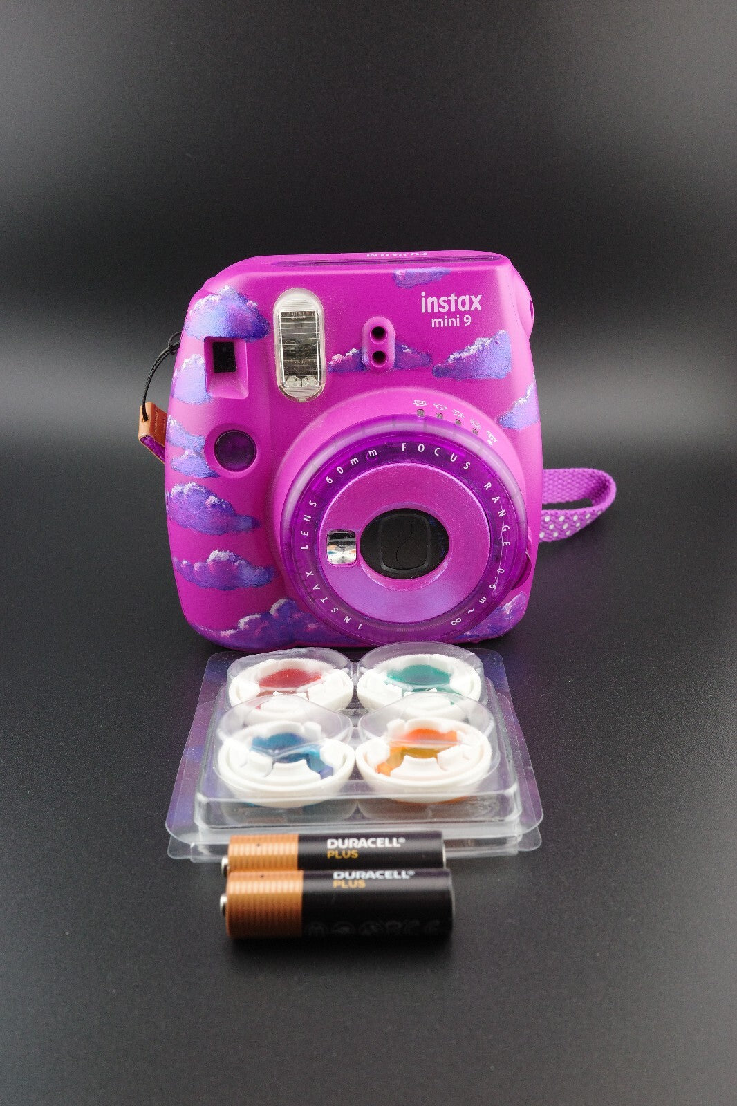 Fujifilm Instax Custom Hand Painted Mini 9 Instant Camera + Batteries - Working