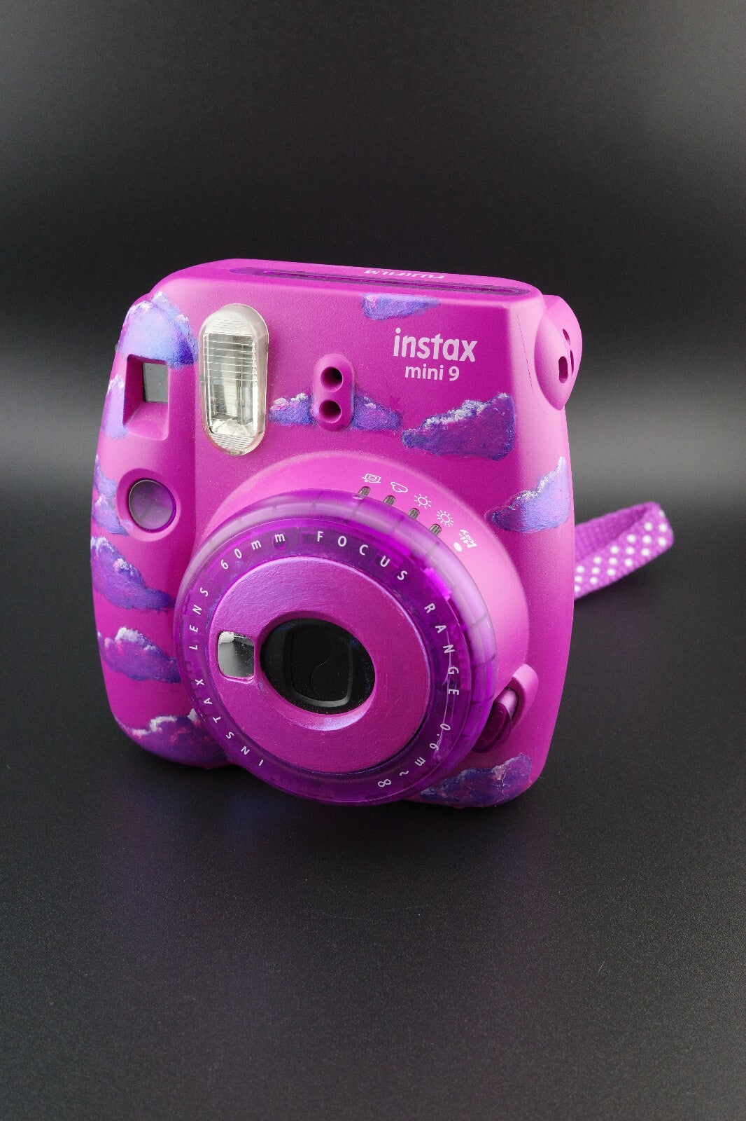 Fujifilm Instax Custom Hand Painted Mini 9 Instant Camera + Batteries - Working