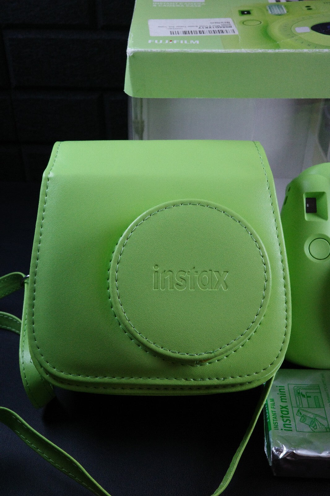 Fujifilm Instax Mini 9 Green Instant Camera + Case, Film & Batteries - Working