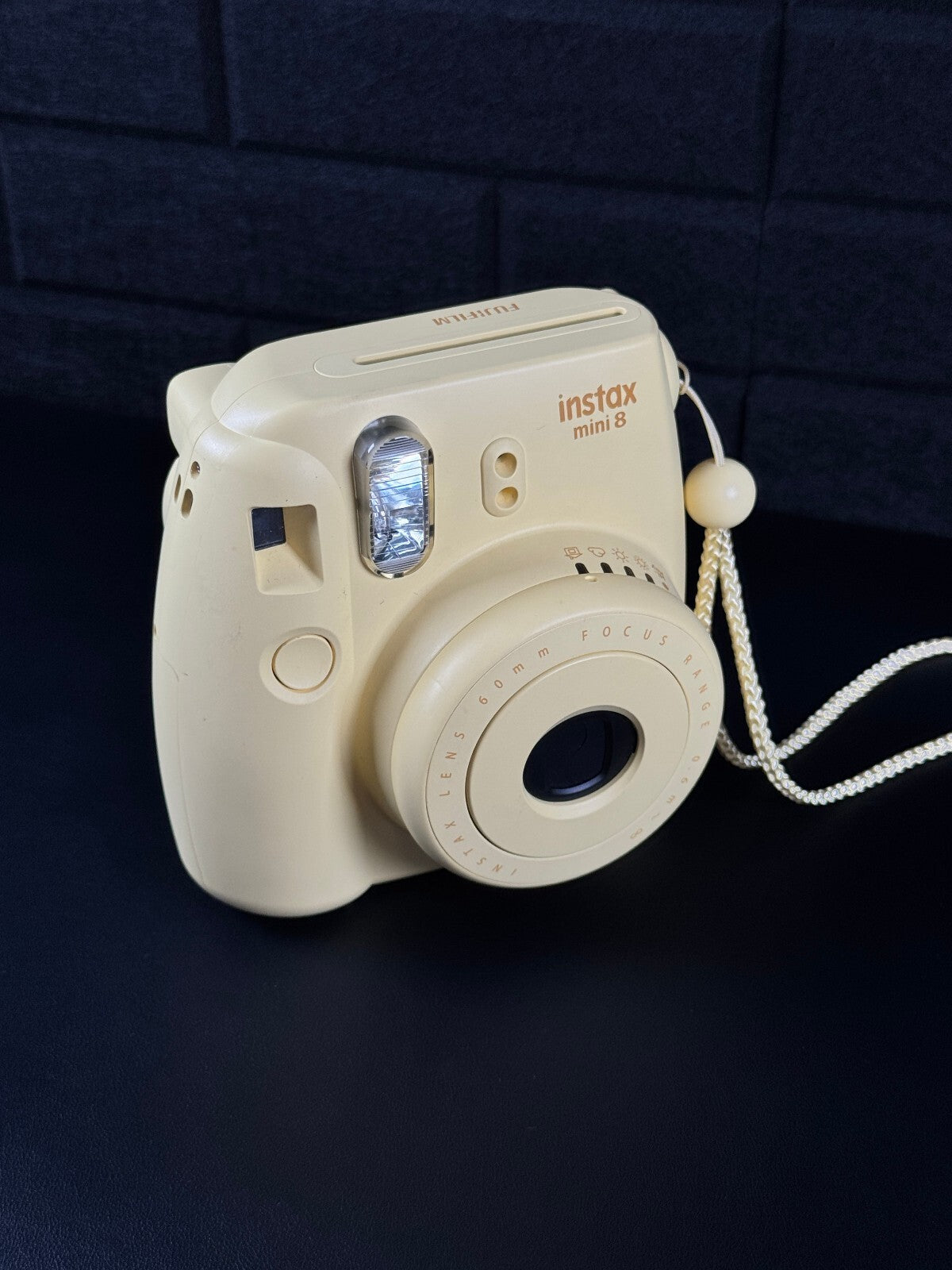 Fujifilm Instax Mini 8 Yellow Instant Camera & Batteries - Tested & Working