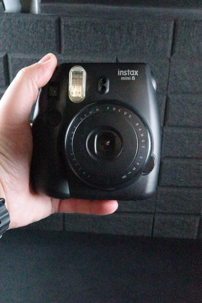 Fujifilm Instax Mini 8 Black Instant Polaroid Camera - Works Perfectly