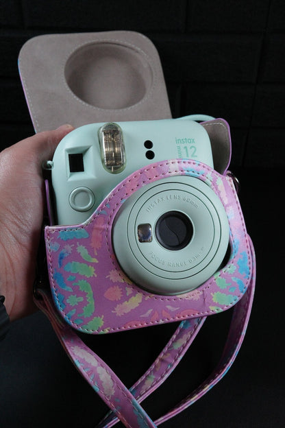 Fujifilm Instax Mini 12 Mint Green Instant Camera + Case - Tested & Working