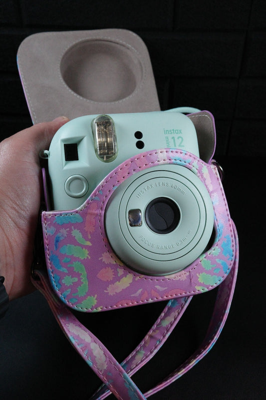 Fujifilm Instax Mini 12 Mint Green Instant Camera + Case - Tested & Working