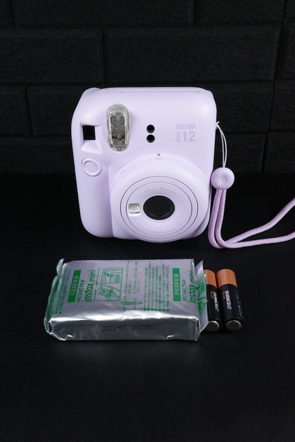 Fujifilm Instax Mini 12 Lilac Instant Camera + Film & Batteries - Working