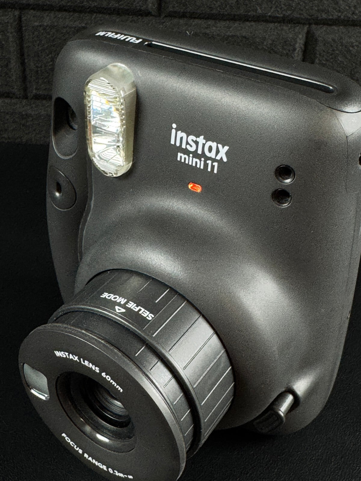 Fujifilm Instax Mini 11 Black Instant Polaroid Camera - Works Perfectly