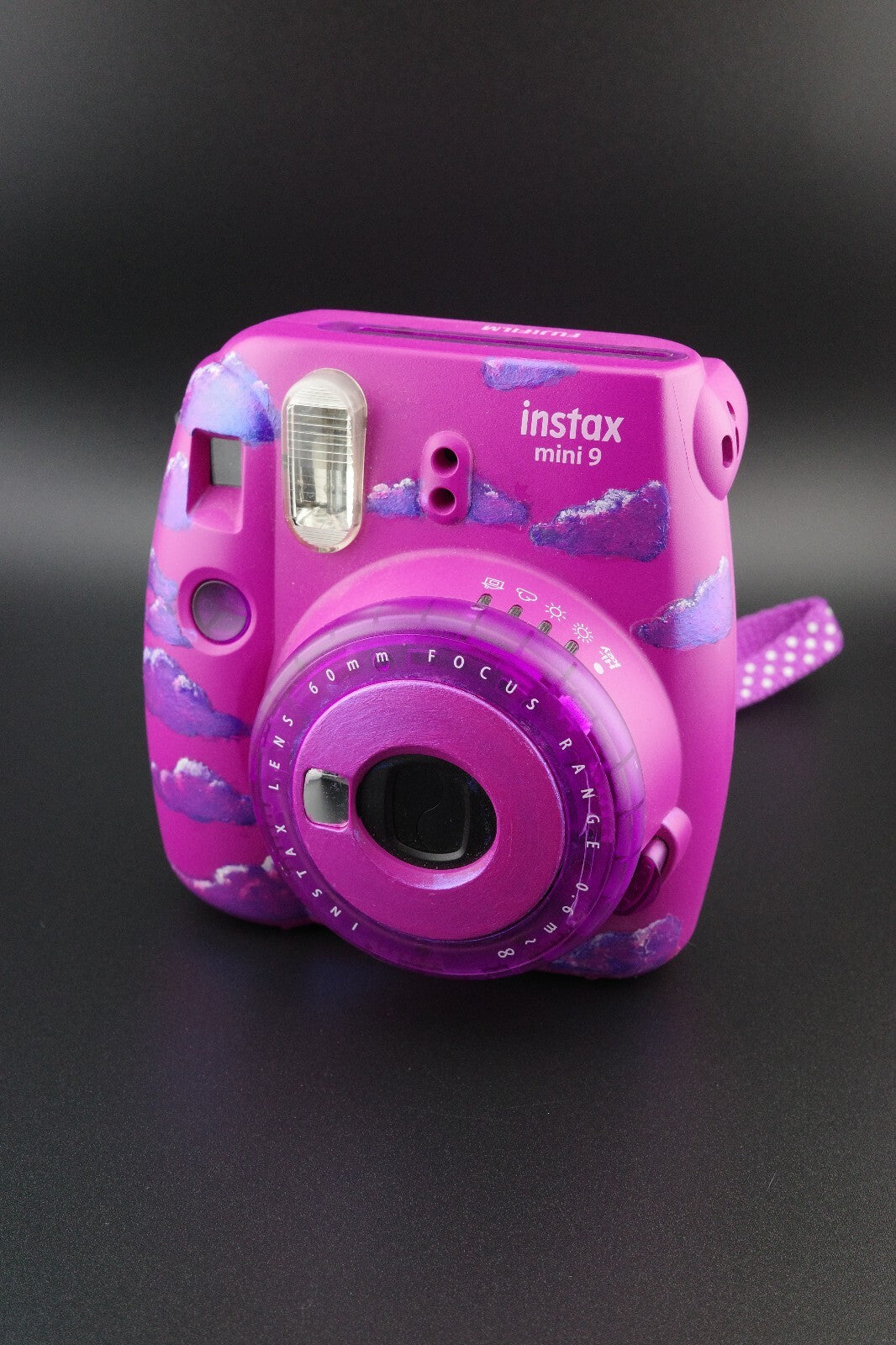 Fujifilm Instax Custom Hand Painted Mini 9 Instant Camera + Batteries - Working