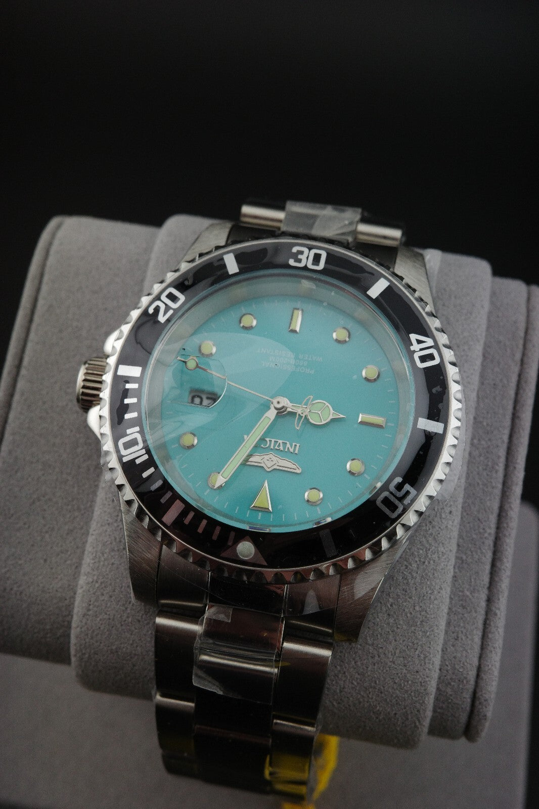Invicta Pro Diver Aurenova 50852 Men's 40mm Steel Quartz Watch Blue Dial Boxed