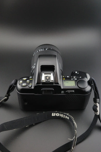 Nikon F-601 35mm SLR Film Camera + Sigma 28-200mm Lens - Film Tested & Working