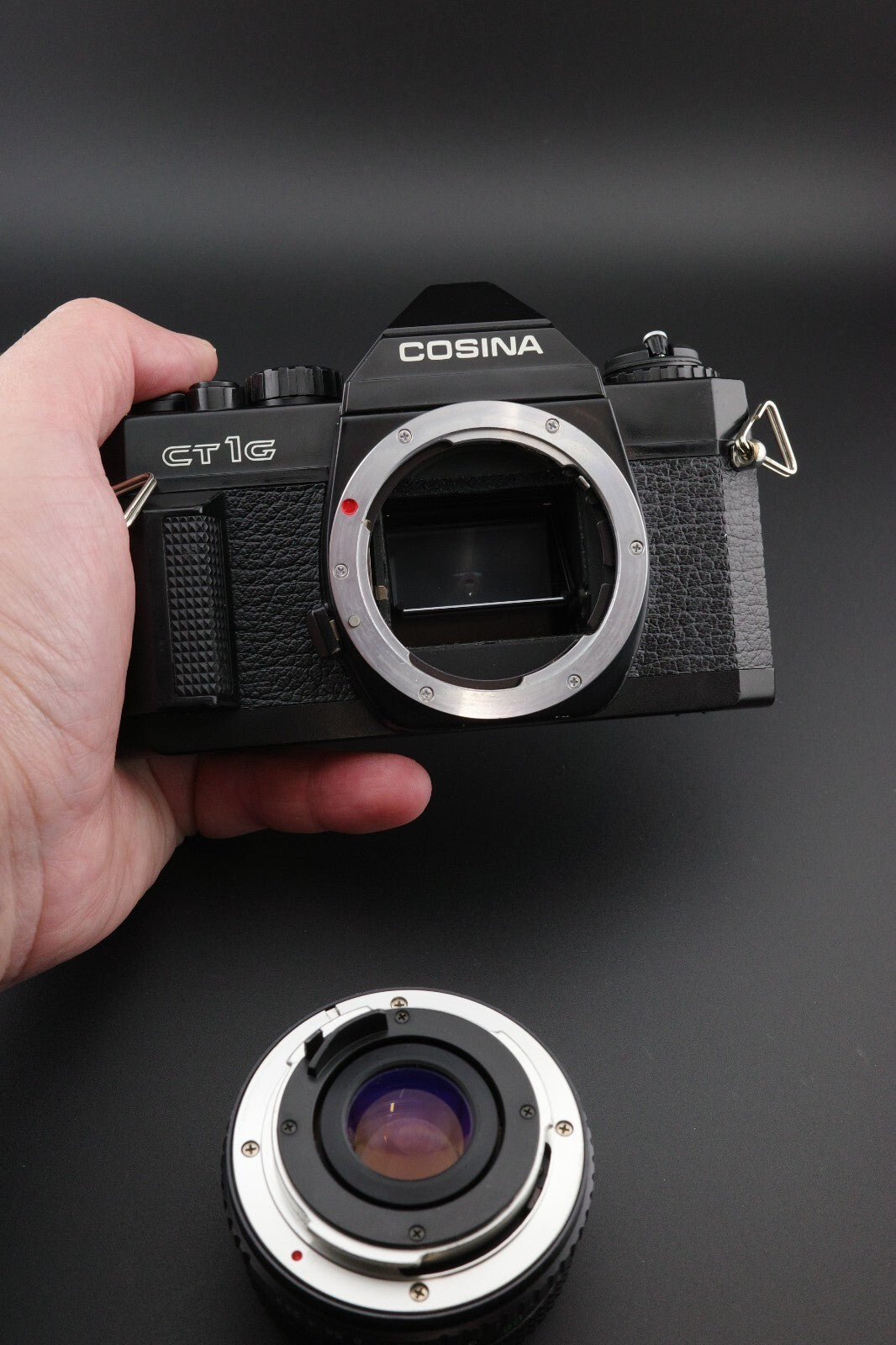 Cosina CT1G Vintage 35mm Film SLR Camera + 50mm 1:2 Lens - Tested & Working
