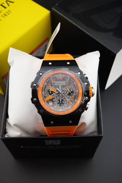 Invicta Racing Vaulthan 69663 Men’s Watch 44mm Black Orange - Brand New & Boxed