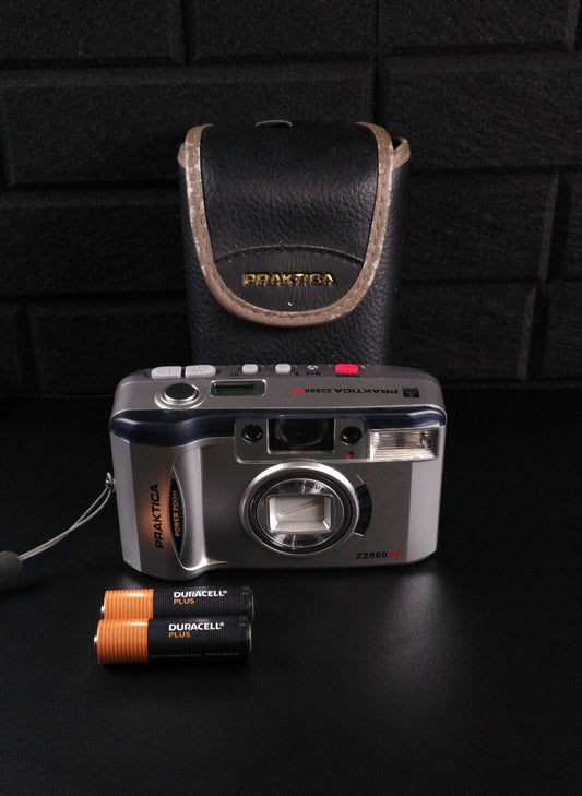 Praktica Power Zoom Z2860 AF 35mm Point & Shoot Film Camera with Case - Working