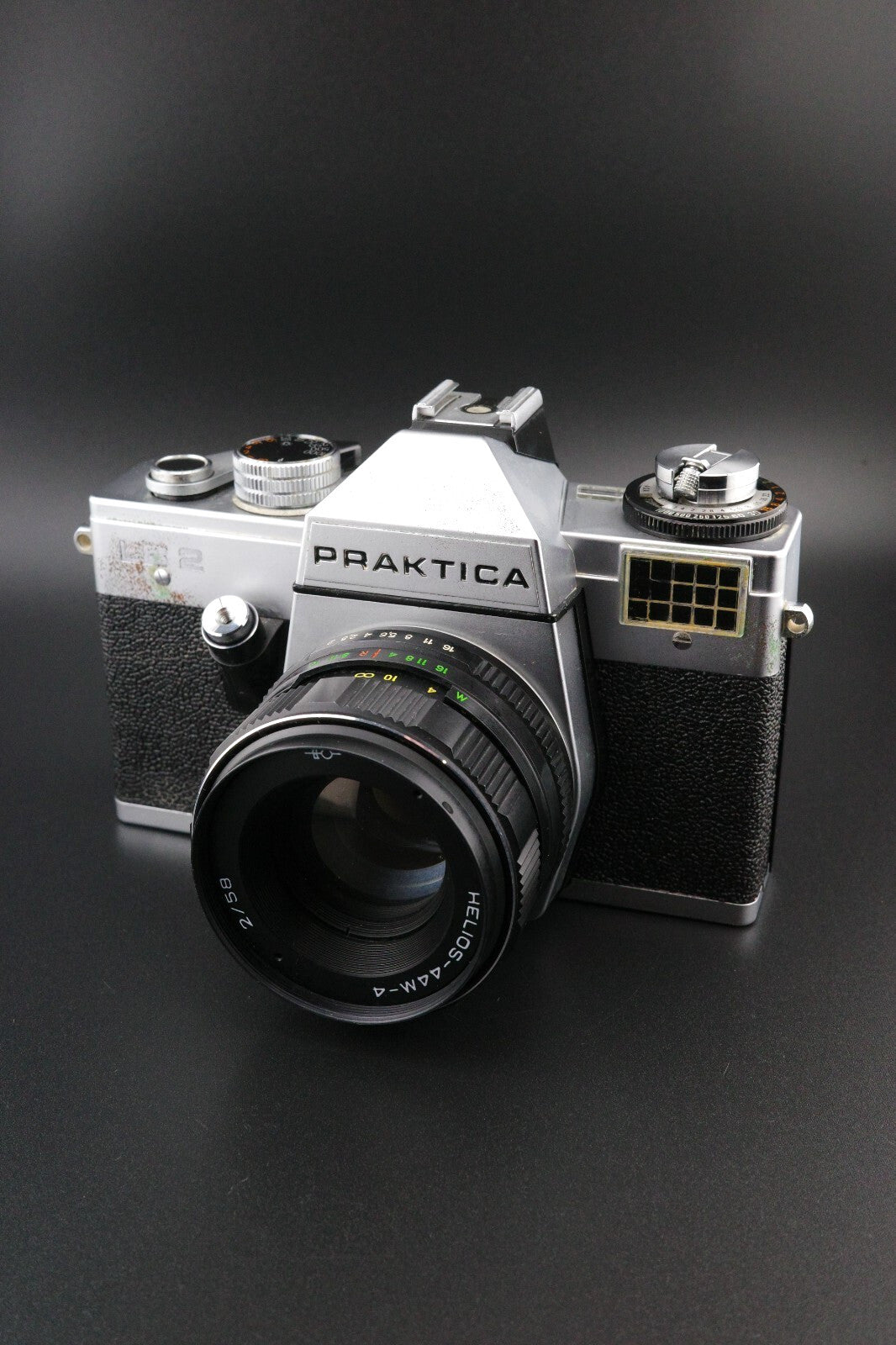 Praktica LB2 Vintage 35mm SLR + Helios 44M-4 58mm f2 M42 Film Tested & Working