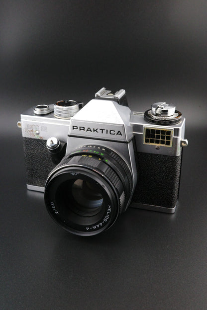 Praktica LB2 Vintage 35mm SLR + Helios 44M-4 58mm f2 M42 Film Tested & Working