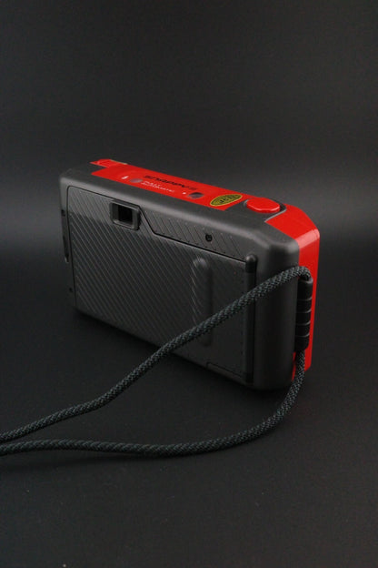Canon Snappy S Red 35mm Point & Shoot Compact Film Camera Film Tested & Working