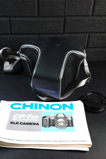 Vintage Chinon CP-7m 35mm Film SLR Camera + 35-70mm Lens - Faulty (Read Details)