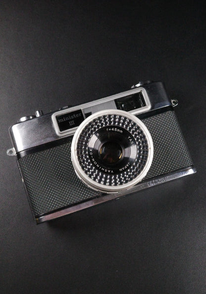 Yashica Minister III Vintage 1960's 35mm Rangefinder Camera & Case - Working
