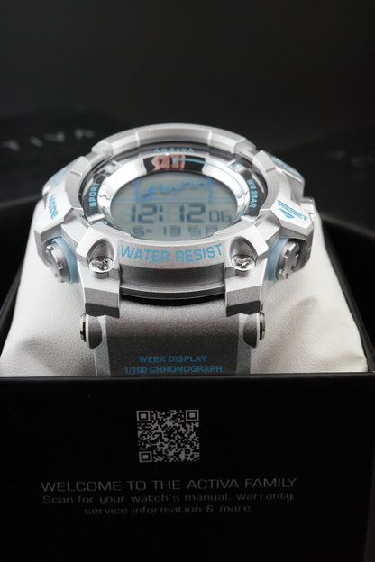 Brand New Activa Summit X Invicta ACW8082-025 Digital Watch 50mm - Silver Blue