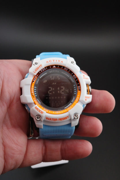 Activa x Invicta Mens Digital Watch 56mm Light Blue - Brand New & Boxed