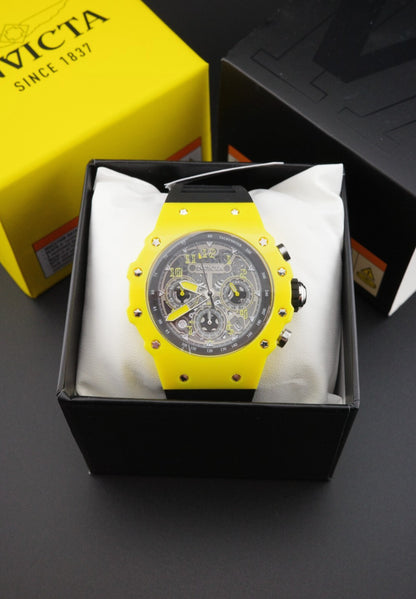Invicta Racing Vaulthan 69667 Men’s Watch 44mm Yellow Black - Brand New & Boxed