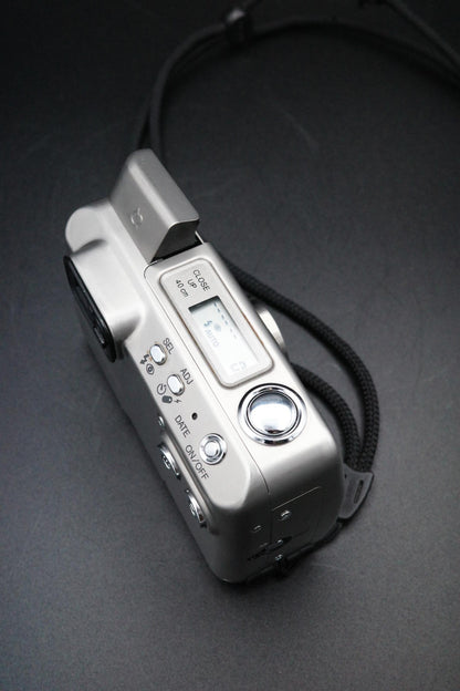 Vintage Minolta Vectis 300 Stainless Steel APS Film Camera - Tested Working