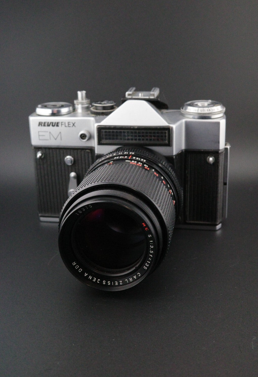 Revueflex EM Vintage 35mm SLR + Carl Zeiss Jena 135mm f3.5 Film Tested & Working