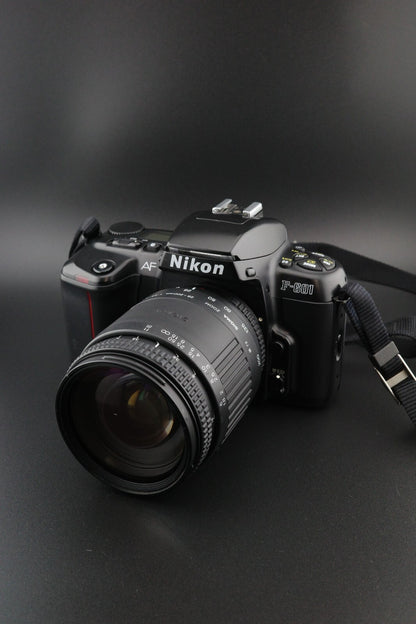 Nikon F-601 35mm SLR Film Camera + Sigma 28-200mm Lens - Film Tested & Working
