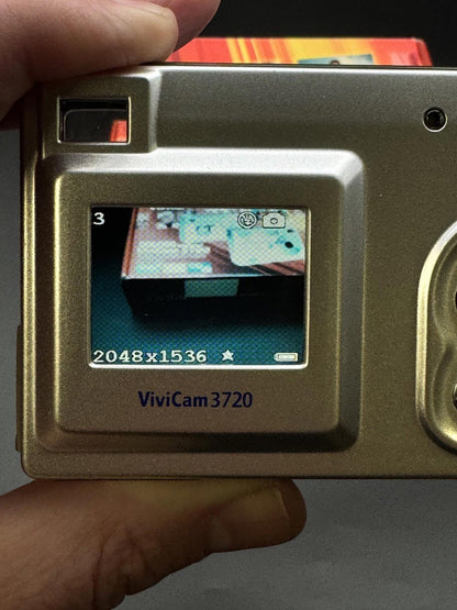 Vivitar Vivicam 3720 3MP Digital Camera + Box, Case & Batteries - Fully Working