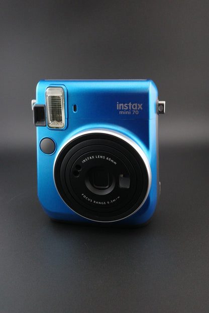 Fujifilm Instax Mini 70 Island Blue Instant Film Camera + Case, Batteries & Film