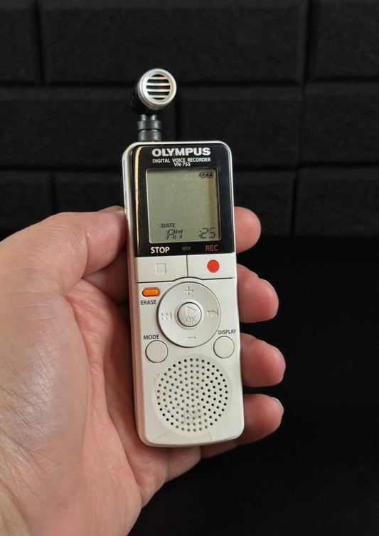 Olympus Digital Voice Recorder VN-755 With External Mic & Batteries - Working