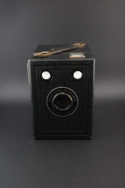 Kodak Six-20 Popular Brownie Vintage 1940's 620 Film Box Camera Tested Working