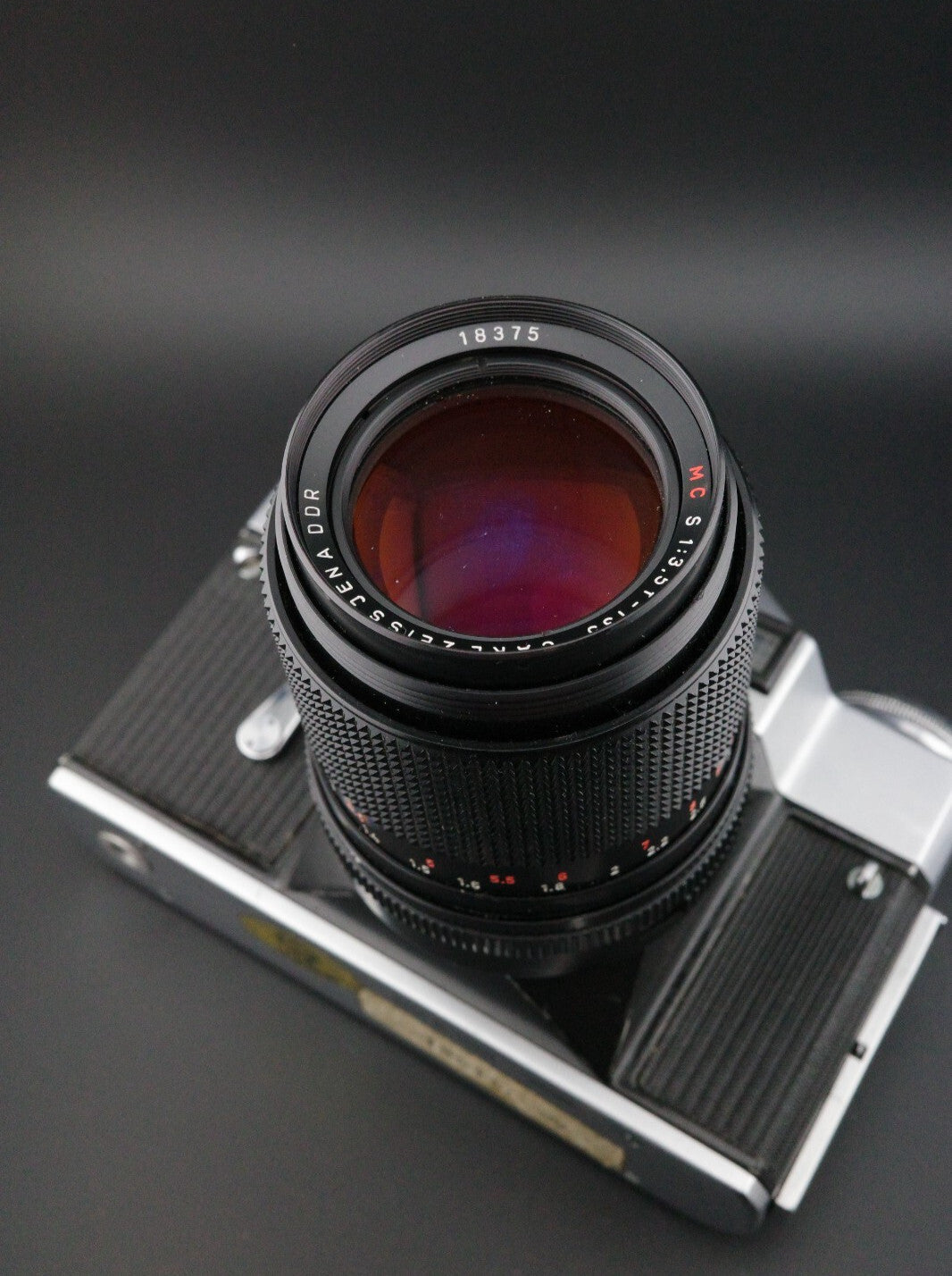 Revueflex EM Vintage 35mm SLR + Carl Zeiss Jena 135mm f3.5 Film Tested & Working