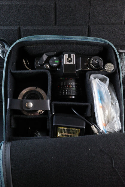 Praktica BCA SLR 35mm Camera Bundle - 2 Lenses, Flash, Case & More - Working