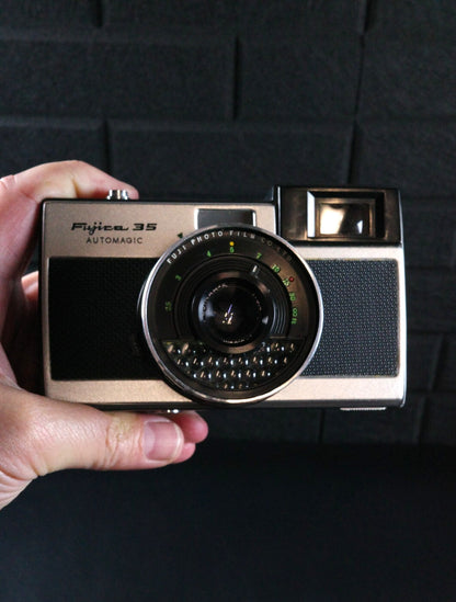 Fujica 35 Automagic Vintage 1960's 35mm Film Camera + Case Film Tested & Working