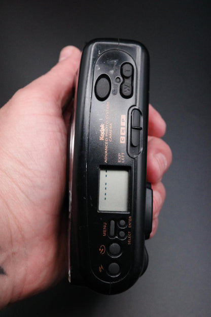 Kodak Advantix 4100ix Zoom APS Film Camera Black Tested & Working