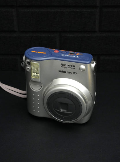 Fujifilm Instax Mini 10 Silver Instant Film Camera + Batteries Tested & Working