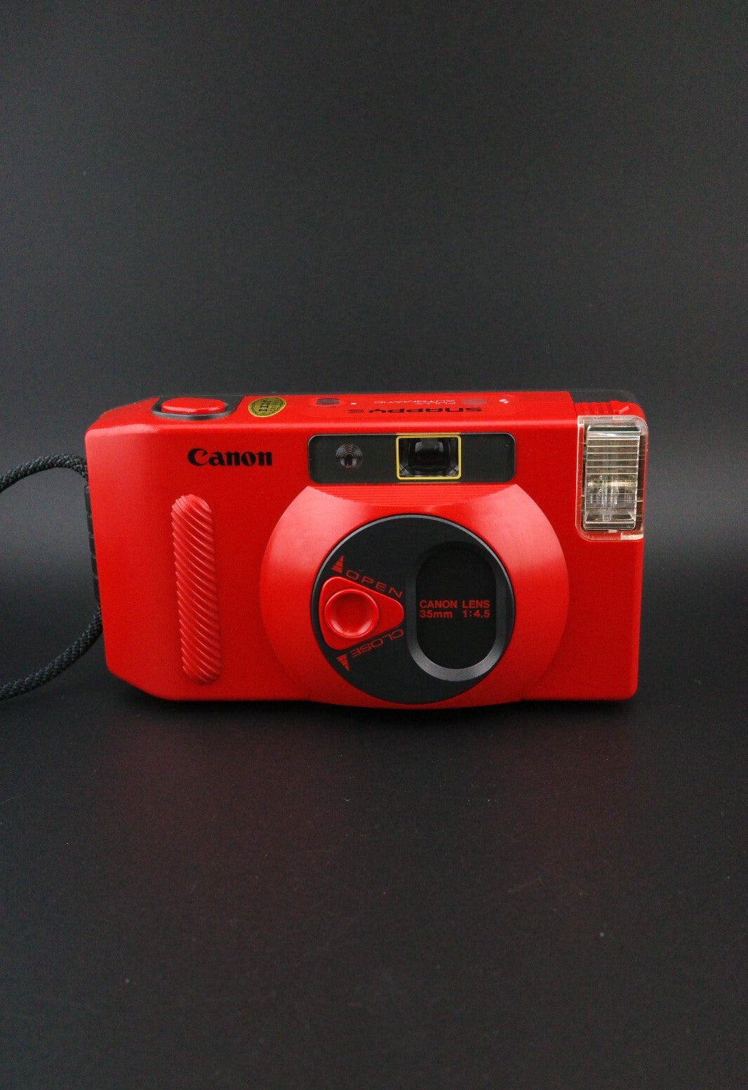 Canon Snappy S Red 35mm Point & Shoot Compact Film Camera Film Tested & Working