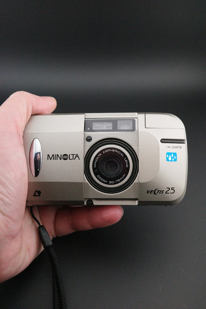 Minolta Vectis 25 APS Film Camera 30-75mm Zoom Tested & Working - Vintage 1990's