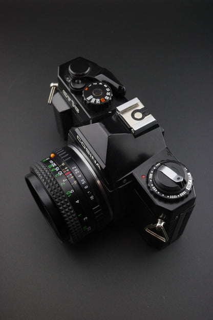 Cosina CT1G Vintage 35mm Film SLR Camera + 50mm 1:2 Lens - Tested & Working