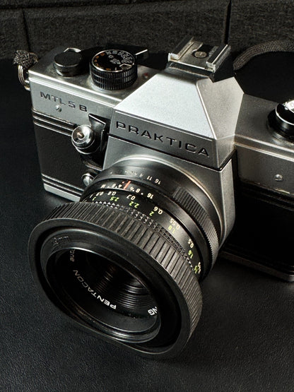 Praktica MTL 5B Vintage 35mm Film SLR Camera & 50mm f/2.8 Lens (Read Details)