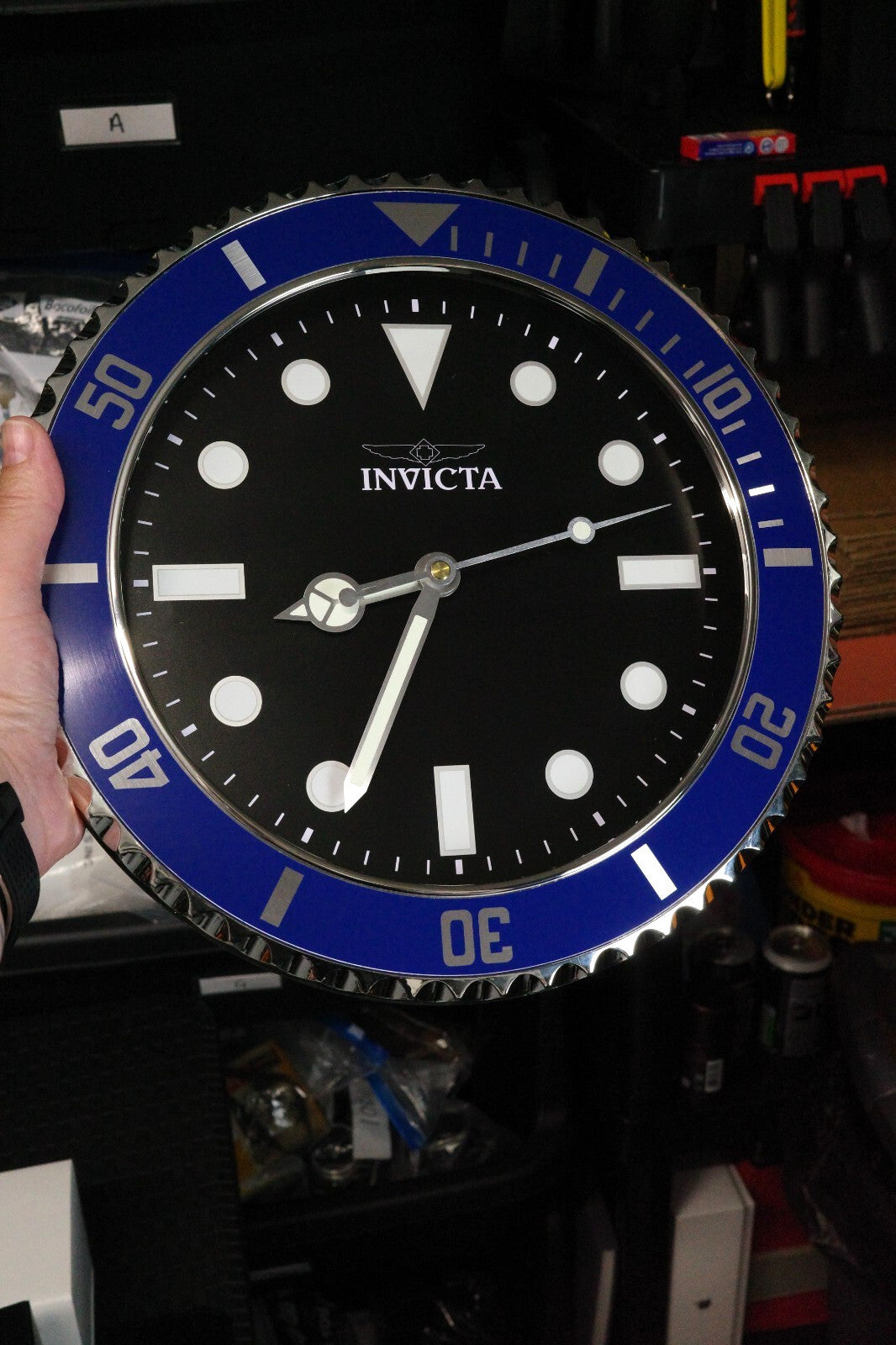 Invcta Pro Diver Wall Clock 70045 - Blue / Black - Brand New & Boxed