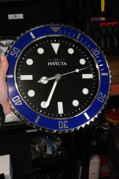Invcta Pro Diver Wall Clock 70045 - Blue / Black - Brand New & Boxed