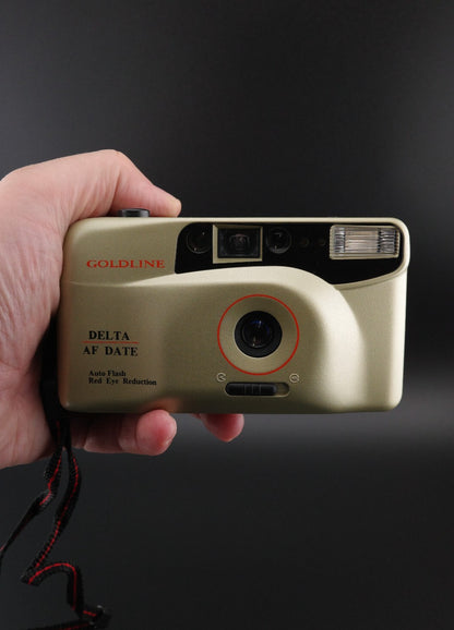 Goldline Delta AF DATE Vintage 1990's Compact 35mm Film Camera - Boxed & Working